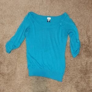 Dynamite Turquoise Crew Neck Sweater